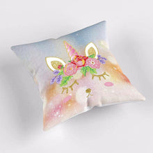 Afbeelding in Gallery-weergave laden, Diamond Painting Kussenhoes 5D 30x30 cm Eenhoorn