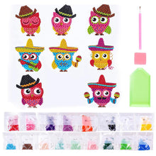 Afbeelding in Gallery-weergave laden, Diamond Painting Sticker Set met Uilen