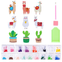 Afbeelding in Gallery-weergave laden, Diamond Painting Sticker Set met Lama's