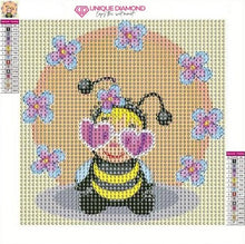 Afbeelding in Gallery-weergave laden, Diamond Painting Bij voor Kinderen met Fotolijst