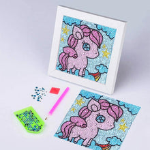 Afbeelding in Gallery-weergave laden, Diamond Painting 5D Kinderen Eenhoorn met Fotolijst