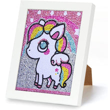 Afbeelding in Gallery-weergave laden, Diamond Painting 5D Kinderen met Eenhoorn met Fotolijst
