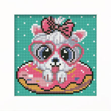 Afbeelding in Gallery-weergave laden, Diamond Painting 5D Hond met Bril met Fotolijst