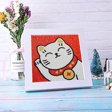 Afbeelding in Gallery-weergave laden, Diamond Painting 5D Kat voor Kinderen met Fotolijst