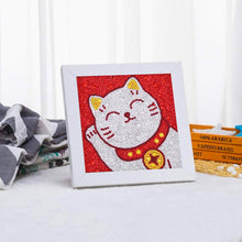 Afbeelding in Gallery-weergave laden, Diamond Painting 5D Kat voor Kinderen met Fotolijst