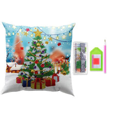 Afbeelding in Gallery-weergave laden, Diamond Painting Kussenhoes 5D 30x30 cm Kerstboom