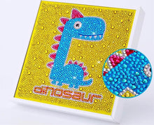 Afbeelding in Gallery-weergave laden, Diamond Painting 5D Kinderen Dinosaurus met Fotolijst