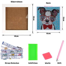 Afbeelding in Gallery-weergave laden, Diamond Painting Kit 5D voor Kinderen - Hond met Fotolijst