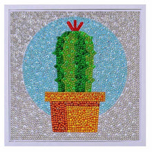 Afbeelding in Gallery-weergave laden, Diamond Painting 5D Kinderen Cactus met Fotolijst