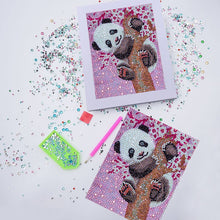 Afbeelding in Gallery-weergave laden, Diamond Painting 5D Panda voor Kinderen met Fotolijst
