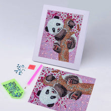 Afbeelding in Gallery-weergave laden, Diamond Painting 5D Panda voor Kinderen met Fotolijst