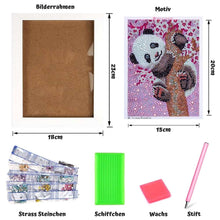 Afbeelding in Gallery-weergave laden, Diamond Painting 5D Panda voor Kinderen met Fotolijst