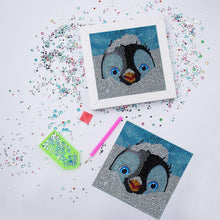 Afbeelding in Gallery-weergave laden, Diamond Painting 5D Kinderen Pinguïn met Fotolijst