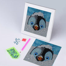 Afbeelding in Gallery-weergave laden, Diamond Painting 5D Kinderen Pinguïn met Fotolijst