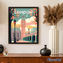 Afbeelding in Gallery-weergave laden, Diamond Painting - Reisposter Londen II reeds ingelijst