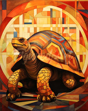 Afbeelding in Gallery-weergave laden, Diamond Painting - Schildpad Art Deco reeds ingelijst