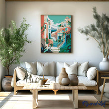 Afbeelding in Gallery-weergave laden, Diamond Painting - Santorini in Bloei