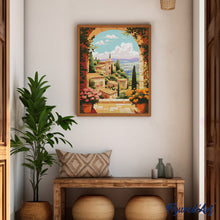 Afbeelding in Gallery-weergave laden, Diamond Painting - Toscane in Bloei reeds ingelijst