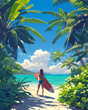 Afbeelding in Gallery-weergave laden, Diamond Painting - Tropisch surfparadijs