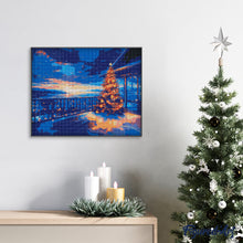 Afbeelding in Gallery-weergave laden, Diamond Painting - Fonkelend kerstterras reeds ingelijst