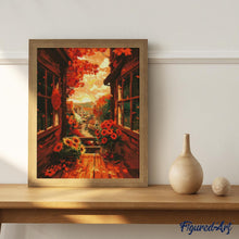 Afbeelding in Gallery-weergave laden, Diamond Painting - Herfstbalkon uitzicht