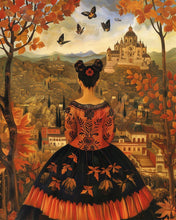 Afbeelding in Gallery-weergave laden, Diamond Painting - Herfstdame geïnspireerd door Frida Kahlo