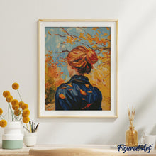 Afbeelding in Gallery-weergave laden, Diamond Painting - Herfstdame geïnspireerd door Van Gogh