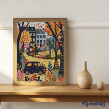 Afbeelding in Gallery-weergave laden, Diamond Painting - Klassieke autoscène in de herfst
