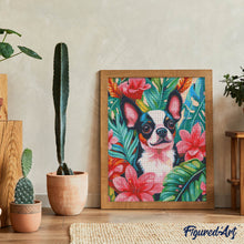 Afbeelding in Gallery-weergave laden, Diamond Painting - Tropische puppy
