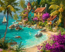 Afbeelding in Gallery-weergave laden, Diamond Painting - Tropisch Kustdorp