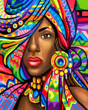 Afbeelding in Gallery-weergave laden, Diamond Painting - Exotische vrouw Diamond Painting Ontdek de wereld, ontdek de wereld