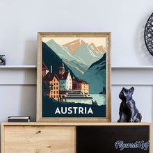 Afbeelding in Gallery-weergave laden, Diamond Painting - Reisposter Hallstatt