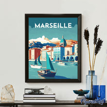 Afbeelding in Gallery-weergave laden, Diamond Painting - Reisposter Marseille
