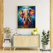 Afbeelding in Gallery-weergave laden, Schilderen op Nummer - Kleurrijke Abstracte Olifant