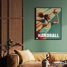 Afbeelding in Gallery-weergave laden, Schilderen op Nummer - Sportaffiche Handbal