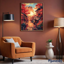 Afbeelding in Gallery-weergave laden, Schilderen op Nummer - Herfststraat in Kyoto