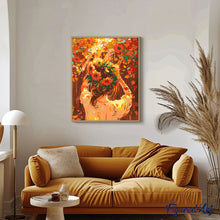 Afbeelding in Gallery-weergave laden, Schilderen op Nummer - Meisje met herfstkrans