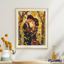Afbeelding in Gallery-weergave laden, Schilderen op Nummer - Herfstomhelzing geïnspireerd door Klimt