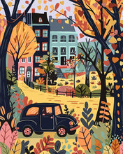 Afbeelding in Gallery-weergave laden, Schilderen op Nummer - Klassieke autoscène in de herfst