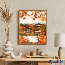 Afbeelding in Gallery-weergave laden, Schilderen op Nummer - Japanse tempel bij het herfstmeer