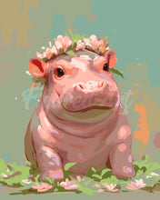 Afbeelding in Gallery-weergave laden, Schilderen op Nummer - Baby Meisje Nijlpaard