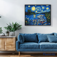 Afbeelding in Gallery-weergave laden, Schilderen op Nummer - Nijlpaard in de Sterrennacht