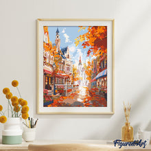 Afbeelding in Gallery-weergave laden, Schilderen op Nummer - Oude Stad in de Gouden Herfst