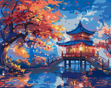 Afbeelding in Gallery-weergave laden, Schilderen op Nummer - Pagode op een Herfstnacht