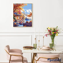 Afbeelding in Gallery-weergave laden, Schilderen op Nummer - Theehuis in de Herfst bij het Meer