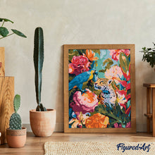 Afbeelding in Gallery-weergave laden, Schilderen op Nummer - Papegaai en luipaard