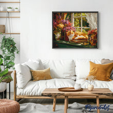 Afbeelding in Gallery-weergave laden, Schilderen op Nummer - Gezellig Raam met Kat