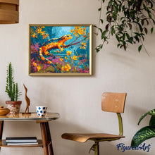 Afbeelding in Gallery-weergave laden, Schilderen op Nummer - Gouden Salamander