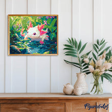 Afbeelding in Gallery-weergave laden, Schilderen op Nummer - Zwem-Axolotl