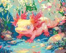 Afbeelding in Gallery-weergave laden, Schilderen op Nummer - Zonnebadende Axolotl